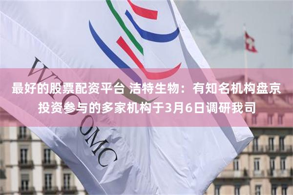 最好的股票配资平台 洁特生物：有知名机构盘京投资参与的多家机构于3月6日调研我司