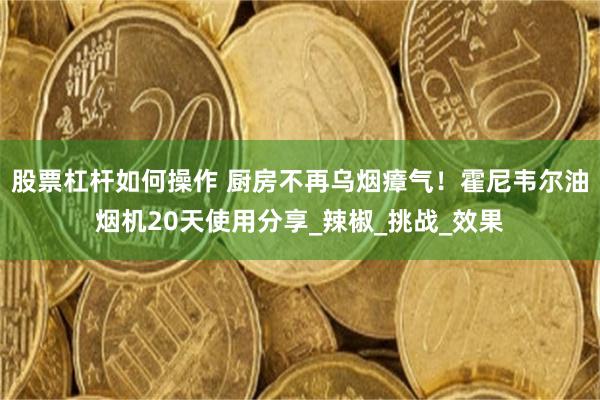 股票杠杆如何操作 厨房不再乌烟瘴气！霍尼韦尔油烟机20天使用分享_辣椒_挑战_效果