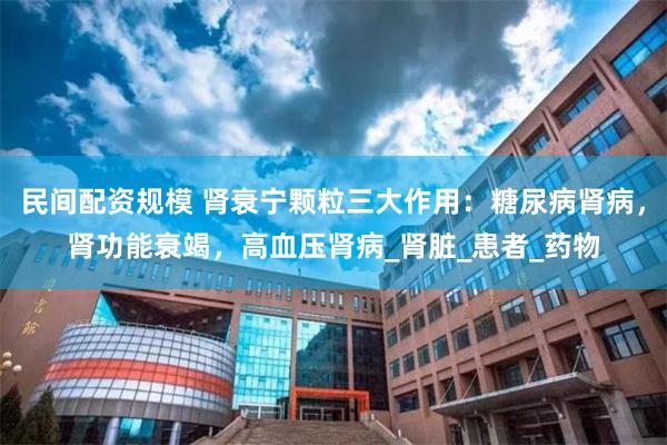民间配资规模 肾衰宁颗粒三大作用：糖尿病肾病，肾功能衰竭，高血压肾病_肾脏_患者_药物